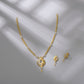 22k Gemstone Necklace Set JGS-2101-00011