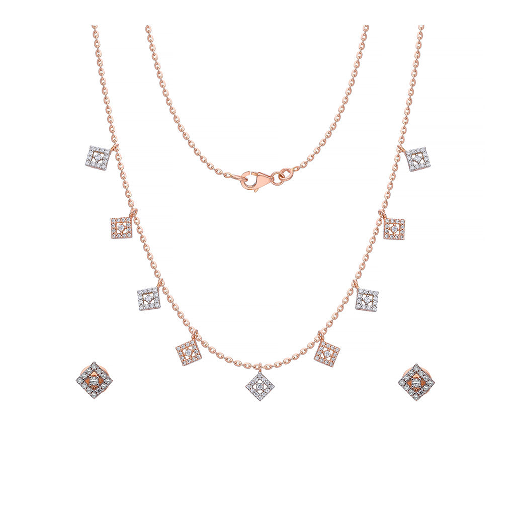 18k Gemstone Necklace Set JGS-2101-00067