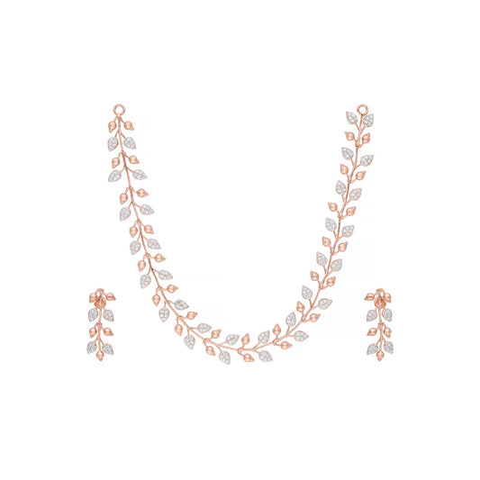 18k Gemstone Necklace Set JGS-2102-00157