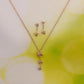 18k Gemstone Necklace Set JGS-2103-00225