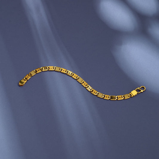 22k Plain Gold Bracelet JGS-2103-00506