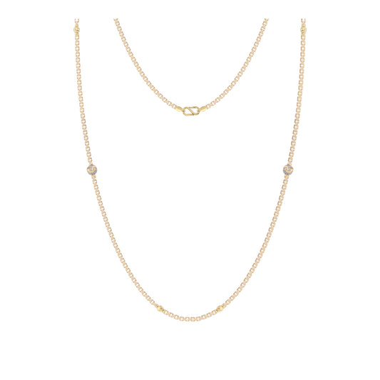 22k Plain Gold Necklace JGS-2107-01792