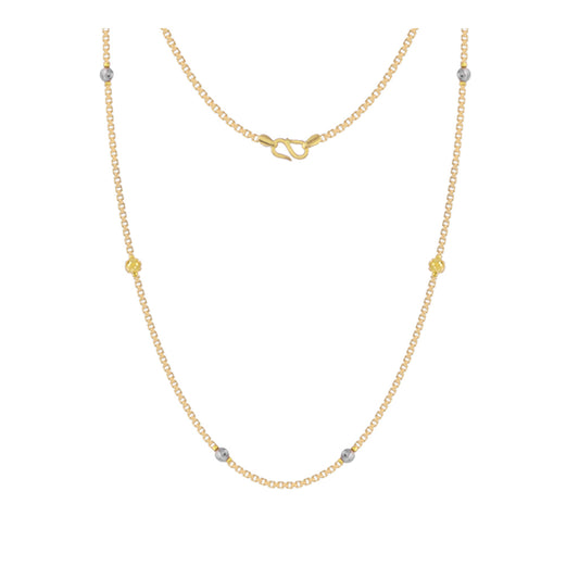 22k Plain Gold Necklace JGS-2107-01793