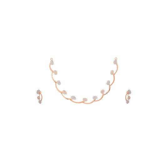 18k Gemstone Necklace Set JGS-2107-02308