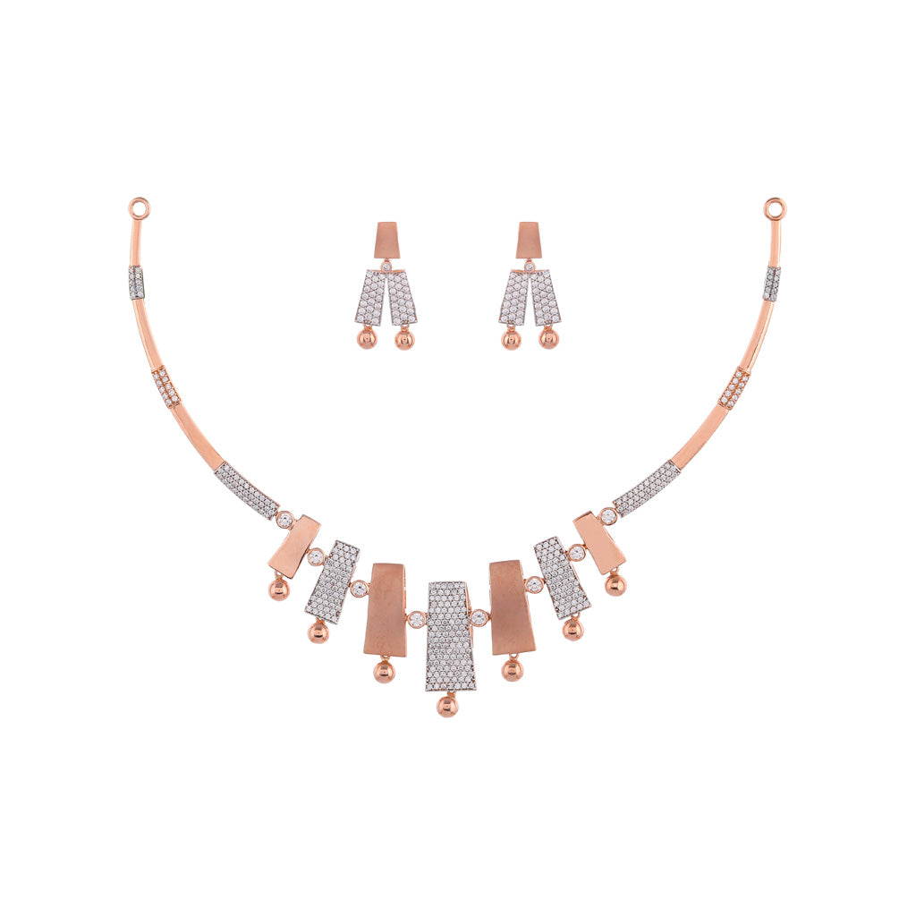 18k Gemstone Necklace Set JGS-2107-02588
