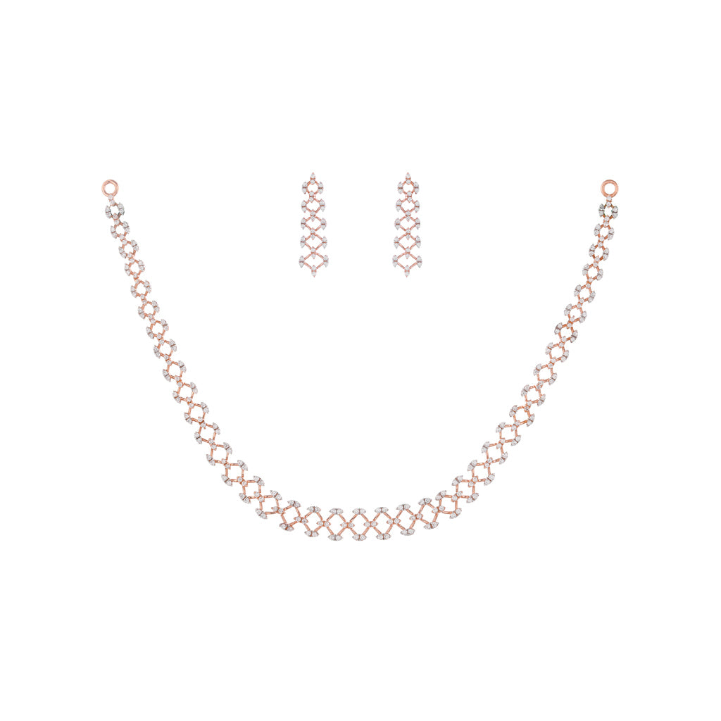 18k Gemstone Necklace Set JGS-2107-02592
