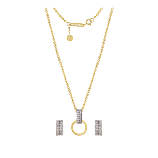 22k Gemstone Necklace Set JGS-2107-02645