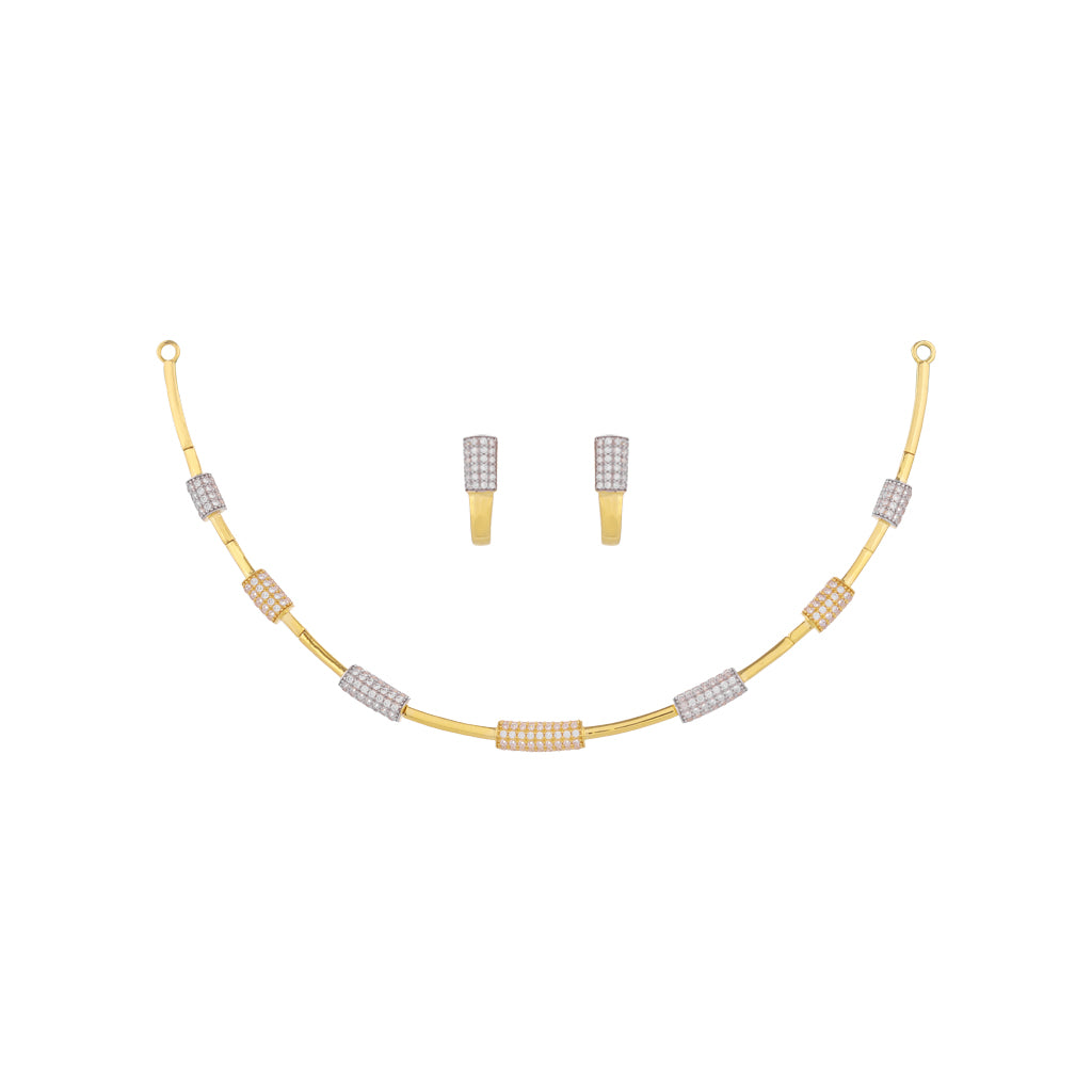 22k Gemstone Necklace Set JGS-2108-03261