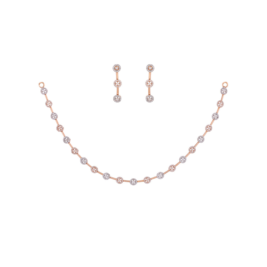 18k Gemstone Necklace Set JGS-2108-03272