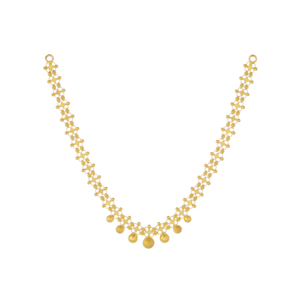 22k Plain Gold Necklace Set JGS-2108-03456