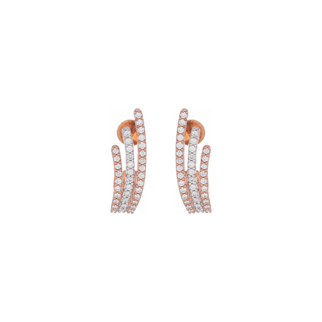18k Real Diamond Earring JGS-2108-03655