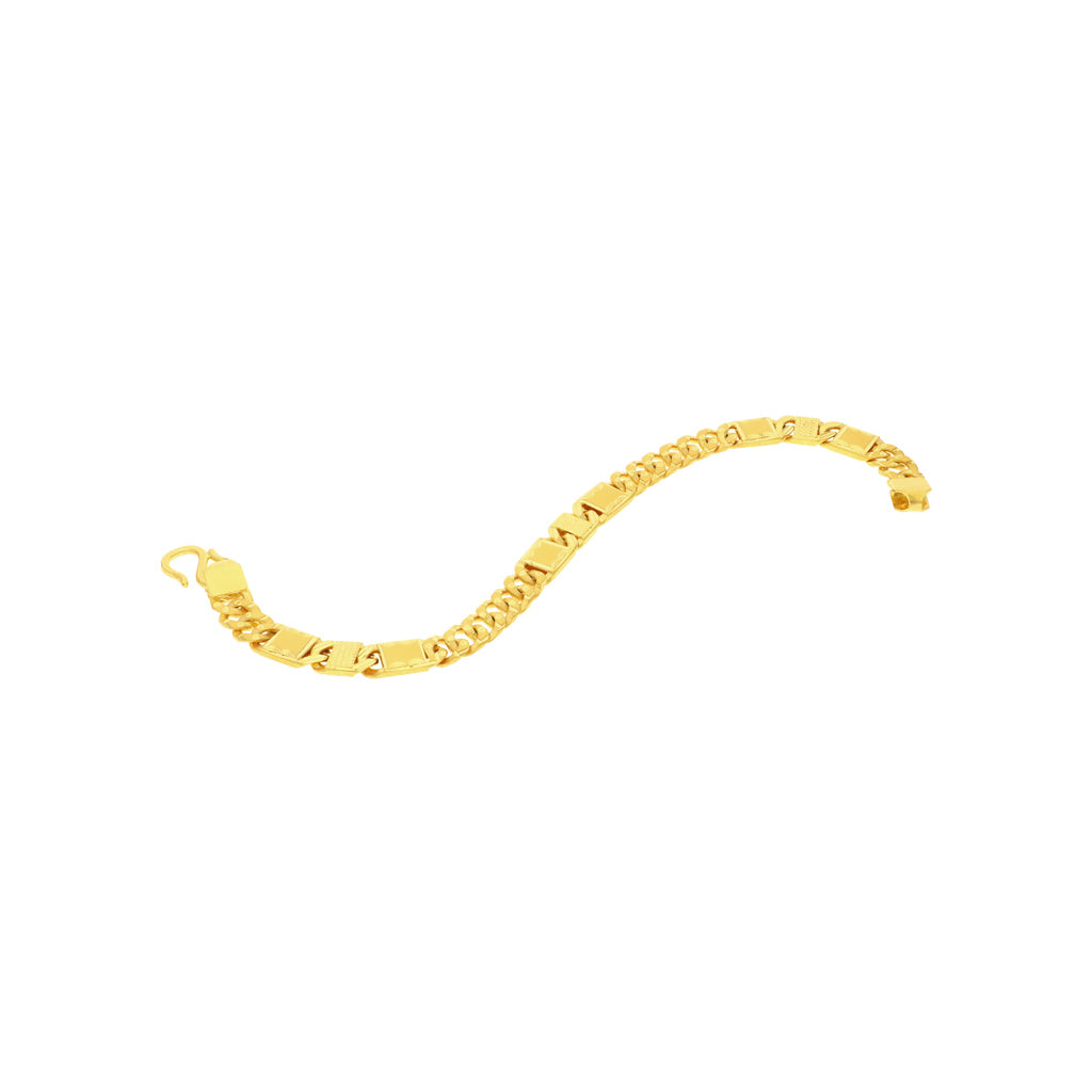 22k Plain Gold Bracelet JGS-2108-03800