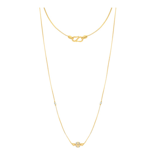 22k Plain Gold Necklace JGS-2108-03879