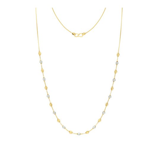 22k Plain Gold Necklace JGS-2108-04347