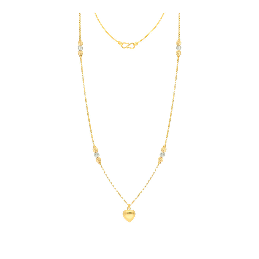 22k Plain Gold Necklace JGS-2108-04353