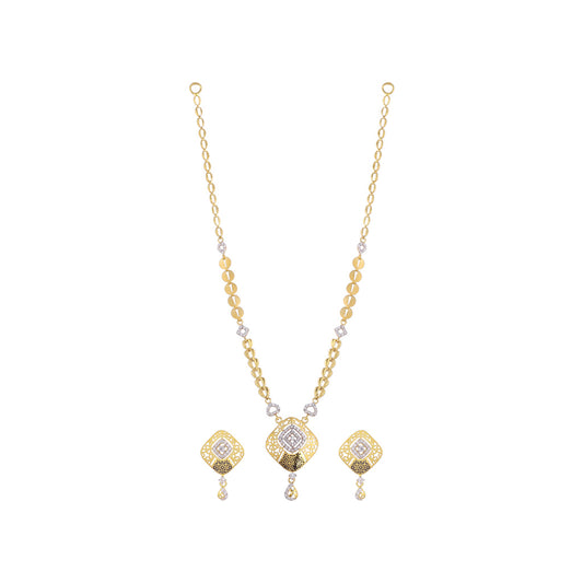22k Gemstone Necklace Set JGS-2109-05084