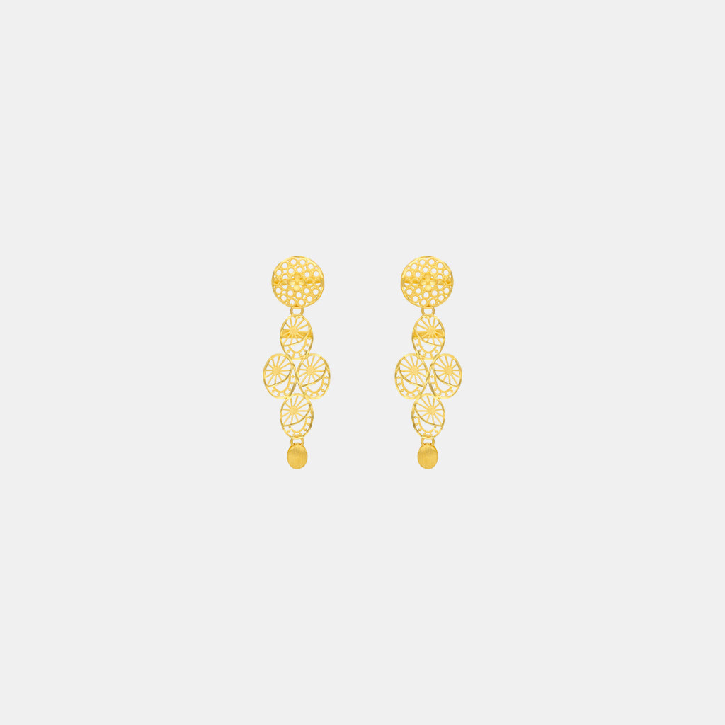 22k Plain Gold Earring JGS-2202-05513