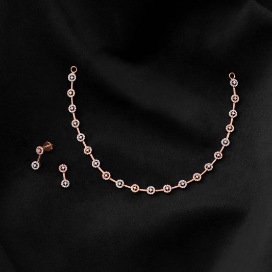 18k Gemstone Necklace Set JGS-2202-05525