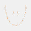 18k Gemstone Necklace Set JGS-2202-05528
