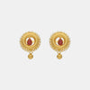 22k Plain Gold Earring JGS-2202-05558