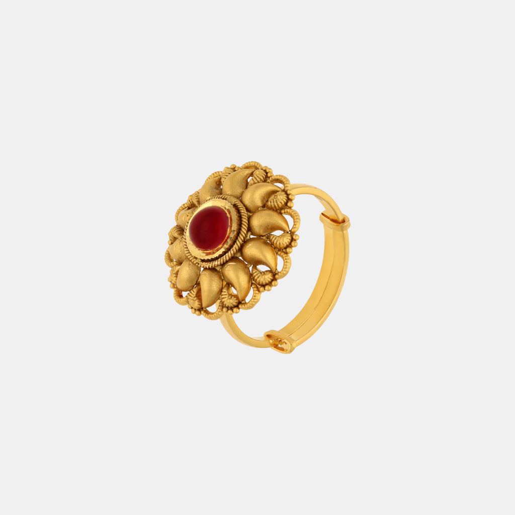 Buy quality 916 Hallmark Gold Antique Rajputi Design Ring in Ahmedabad