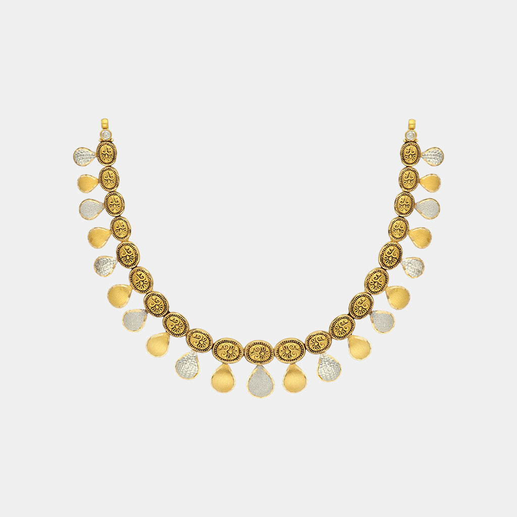 22k Plain Gold Necklace Set JGS-2204-06109