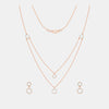 18k Plain Gold Necklace Set JGS-2205-06435