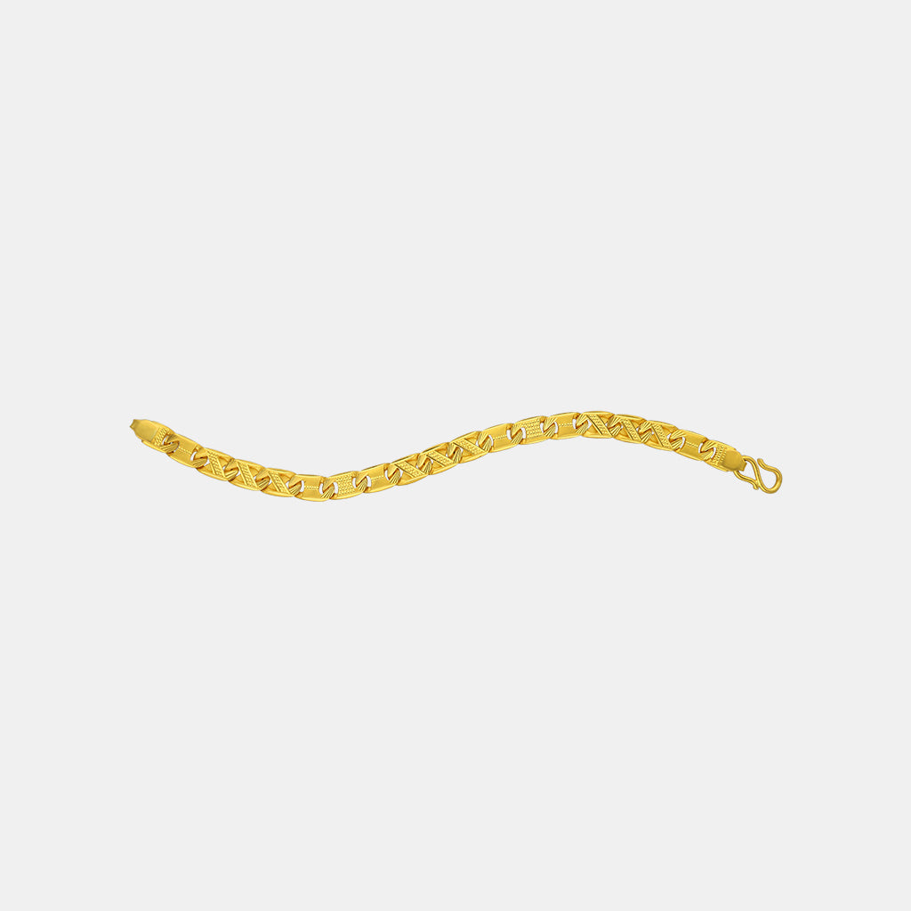 22k Plain Gold Bracelet JGS-2210-07541
