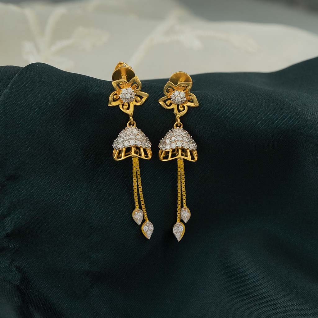 Fancy Gold Earrings at Rs 14150/gram in Delhi | ID: 21870316048