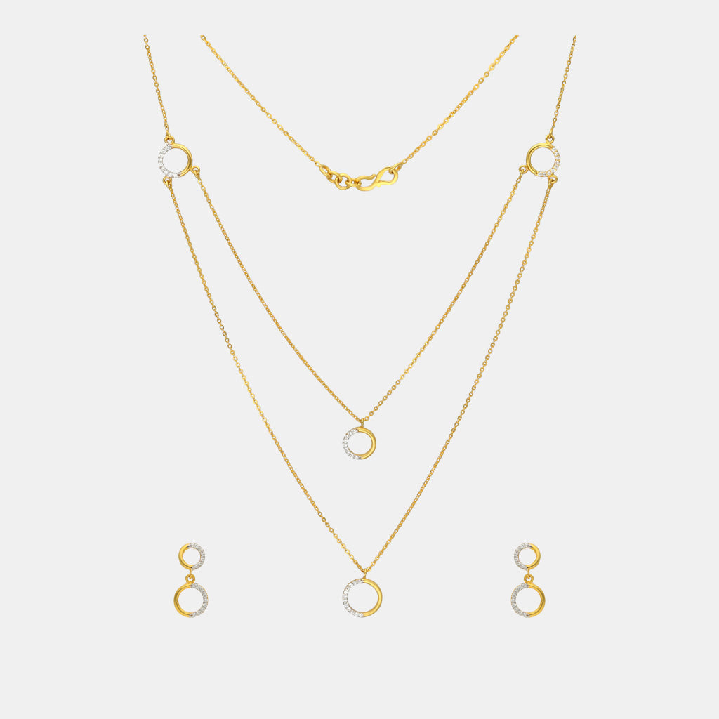 22k Gemstone Necklace Set JGS-2212-07898