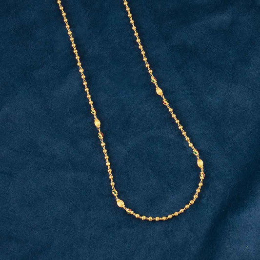 22k Plain Gold Necklace JGS-2212-07938