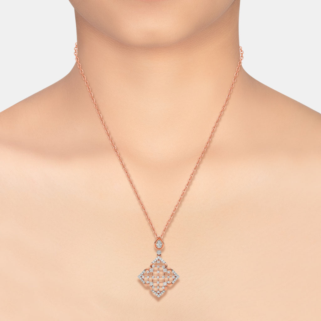 18k Real Diamond Pendants JGS-2212-08054
