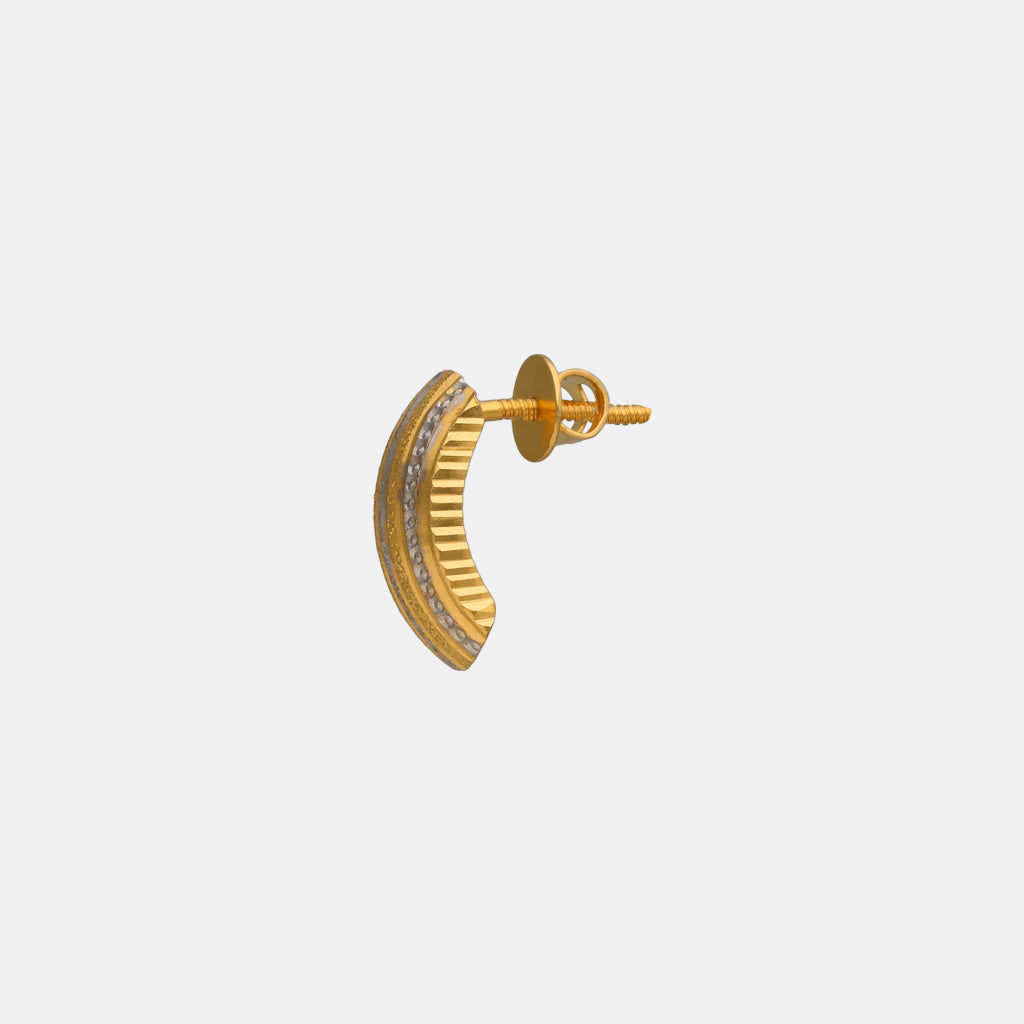 22k Plain Gold Earring JGS-2212-08091