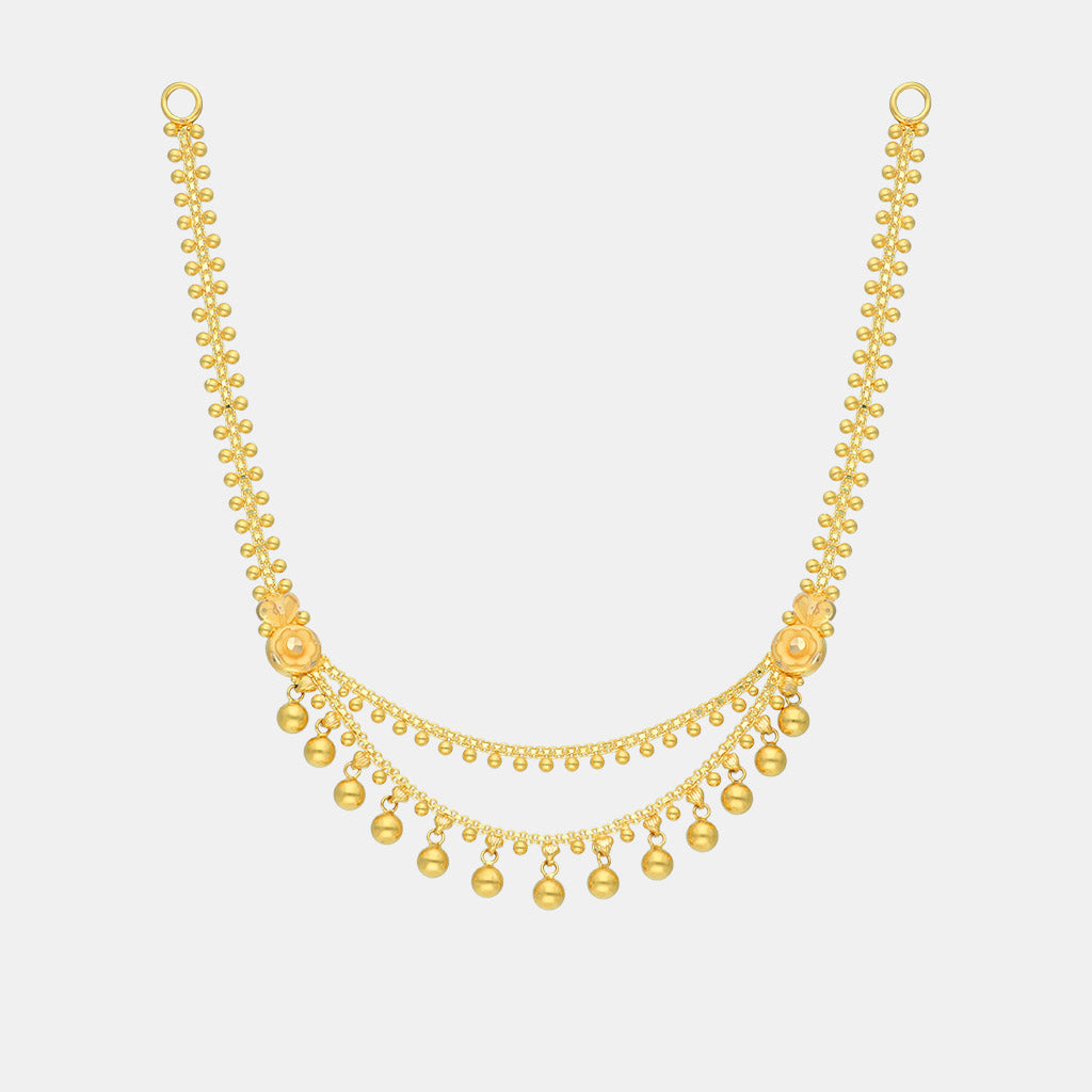22k Plain Gold Necklace Set JGS-2301-00037