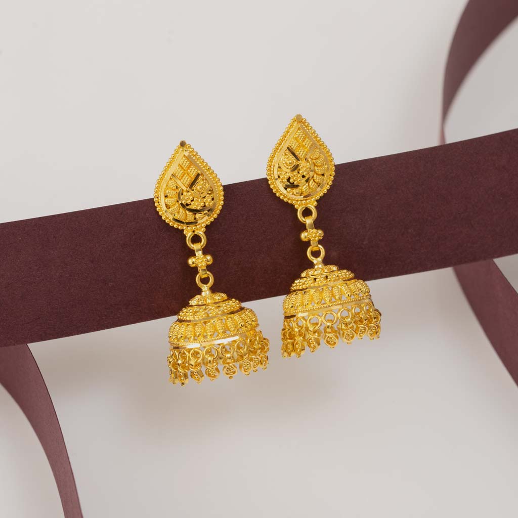 One gram gold forming ear rings – The Raj Ratna
