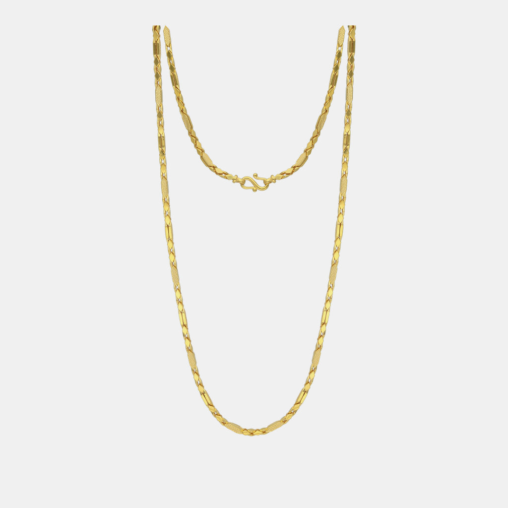 22k Plain Gold Chain JGS-2301-00144