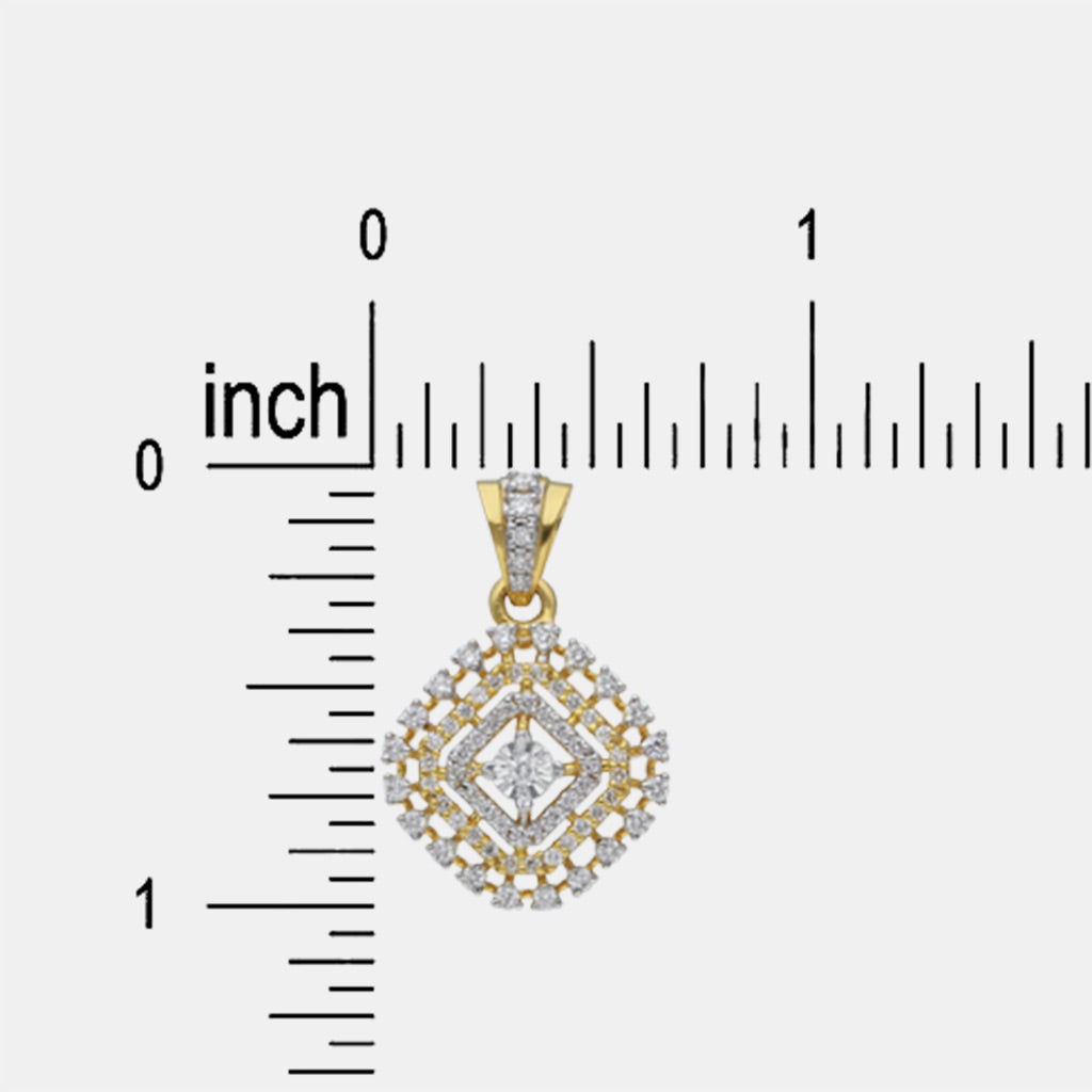 18k Real Diamond Pendants JGS-2305-08305