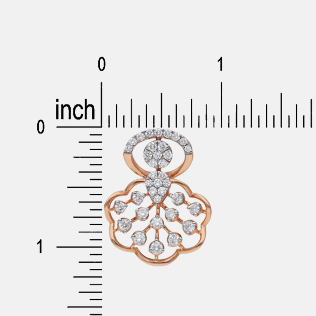 18k Real Diamond Pendants JGS-2305-08311