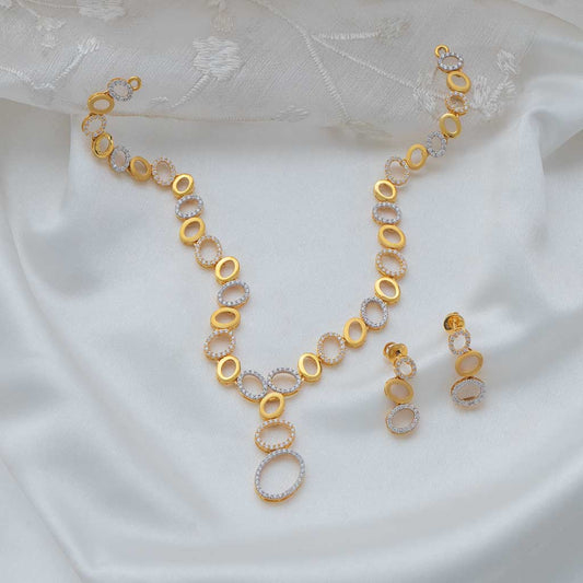 22k Gemstone Necklace Set JGS-2305-08375
