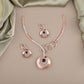 18k Gemstone Necklace Set JGT-2209-07301