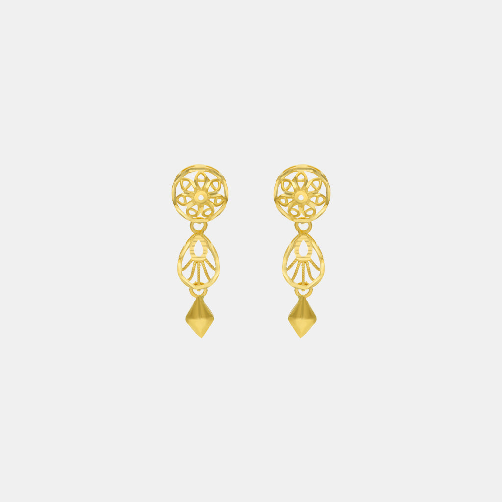 22k Plain Gold Earring JMC-2201-05395