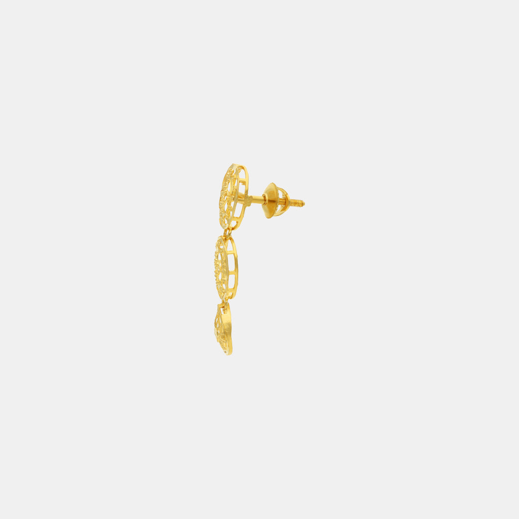 22k Plain Gold Earring JMC-2201-05404