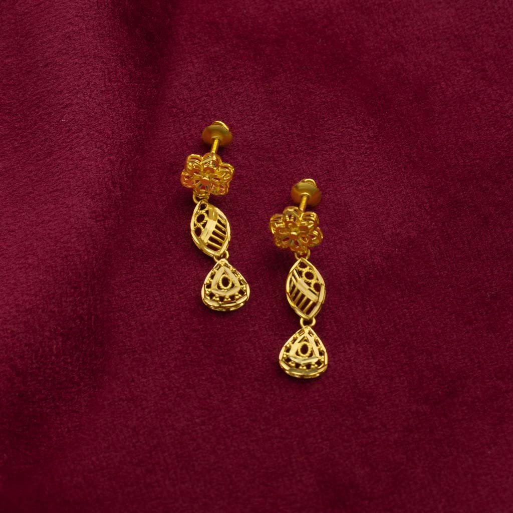 22k Plain Gold Earring JMC-2201-05413