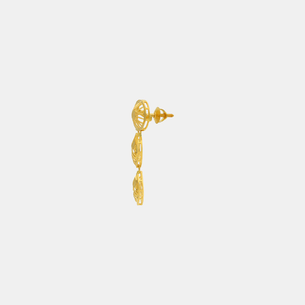 22k Plain Gold Earring JMC-2201-05416