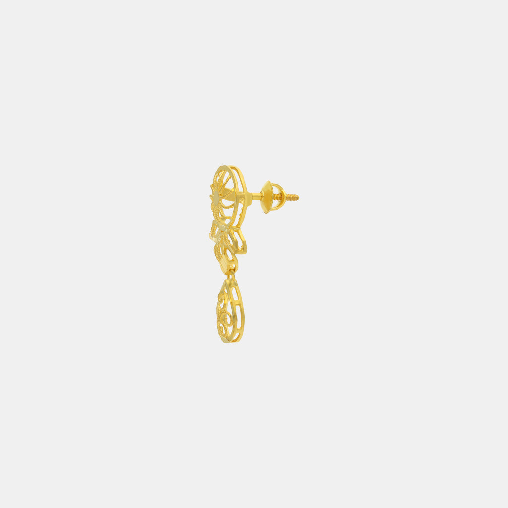 22k Plain Gold Necklace Set JMC-2201-05420