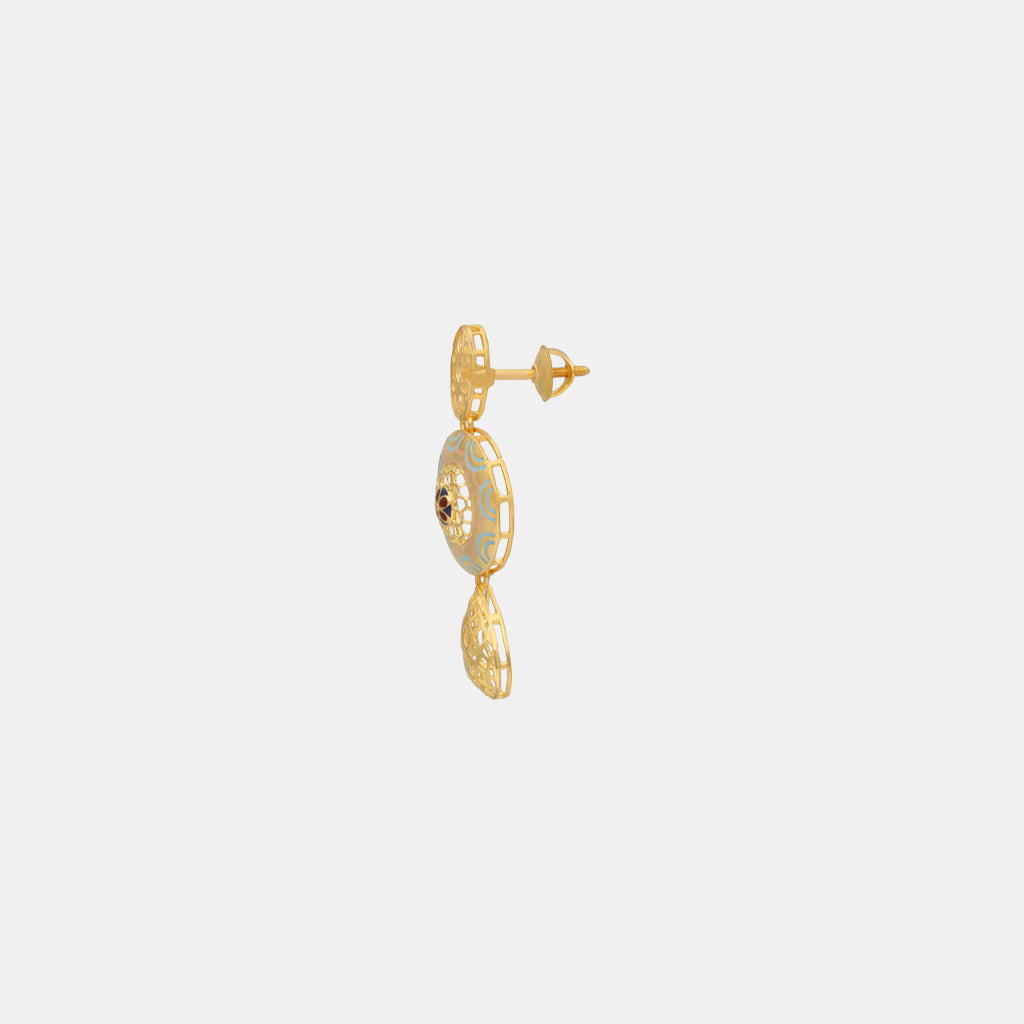 22k Plain Gold Earring JMC-2203-05973