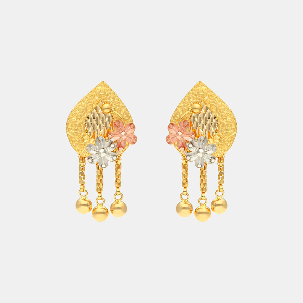 22k Plain Gold Earring JSG-2302-00194